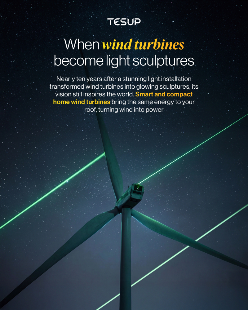 When Wind Turbines Become Light Sculptures