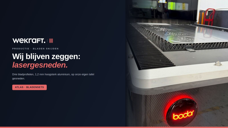 Wij blijven lasergesneden zeggen. Hier is de laser.