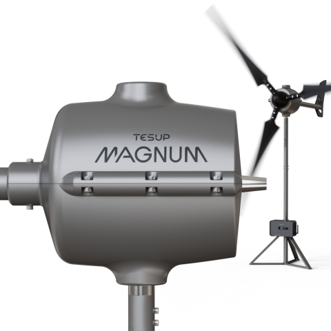 Horizontale Windturbine (15 kW motor, 12 kW piek)