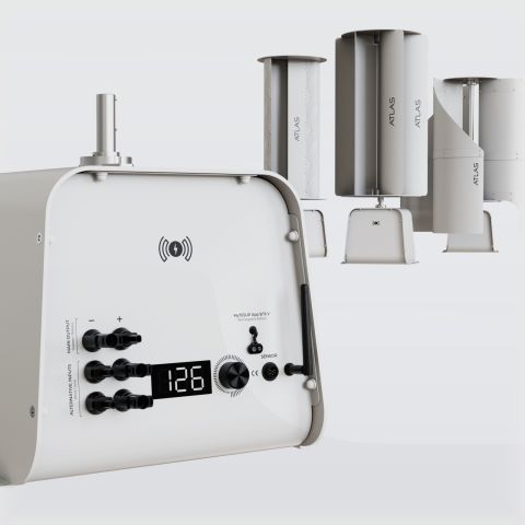 Vertical Wind Turbine (15 kW motor, 4.5 kW peak)