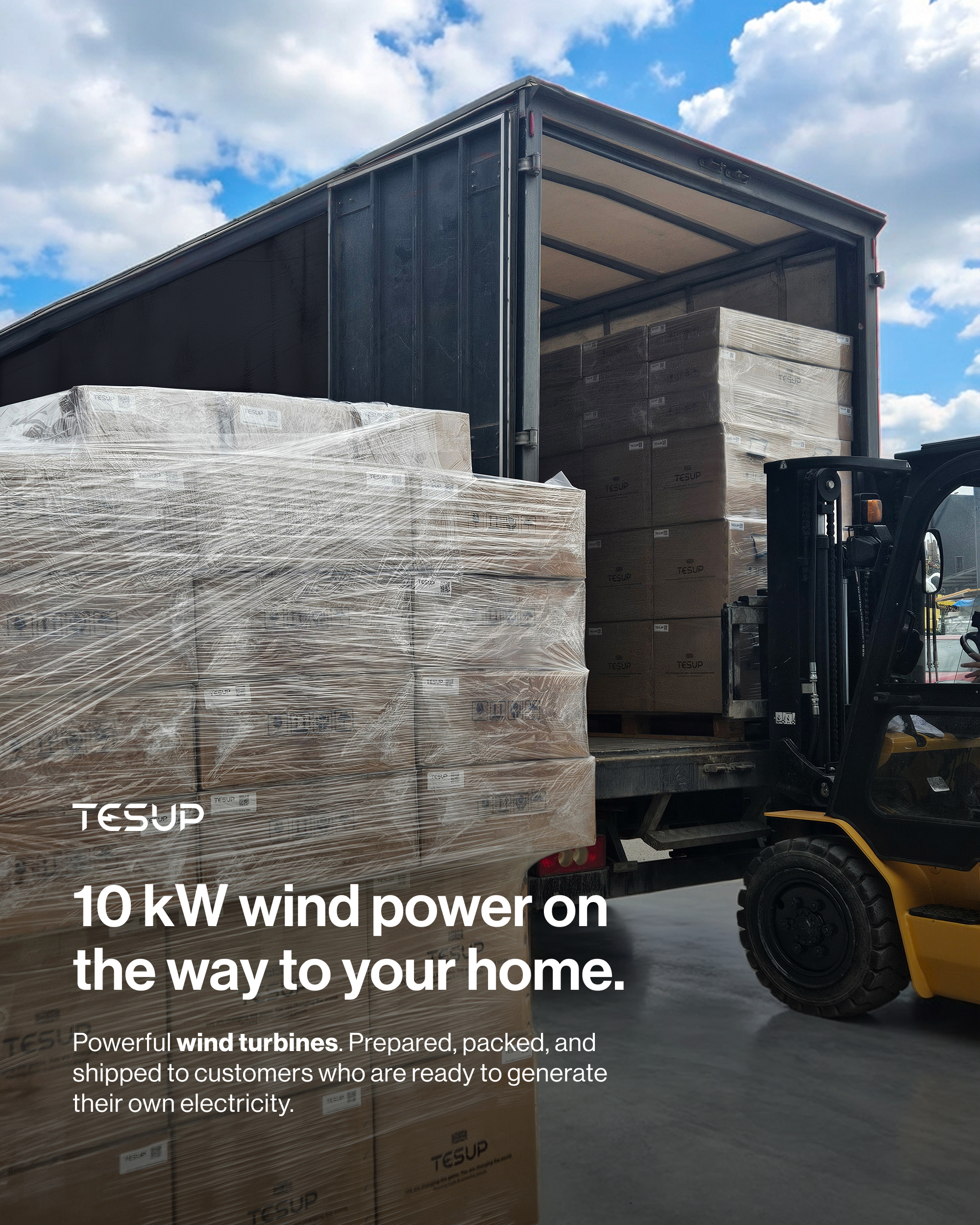 10 kW Windenergie Unterwegs — Saubere Energie Geliefert, Wo Immer Sie Sind