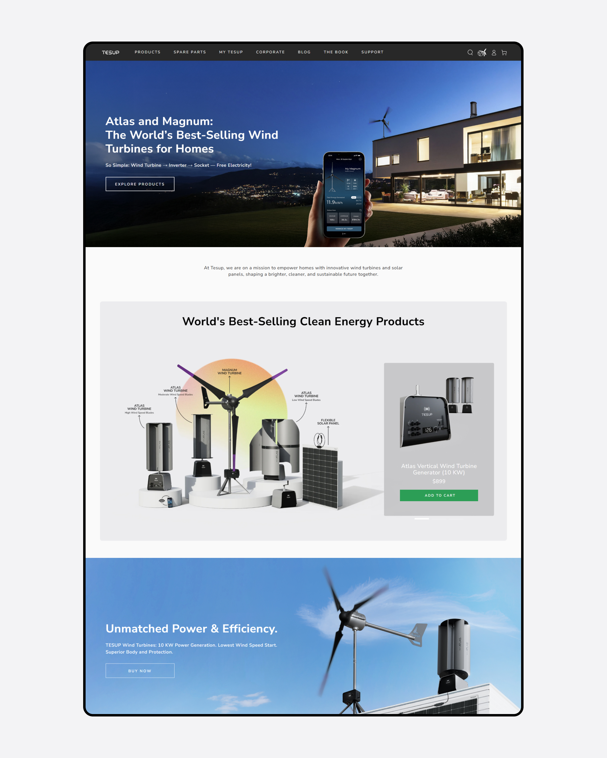 Wekraft wind turbines and solar working together for sustainable energy