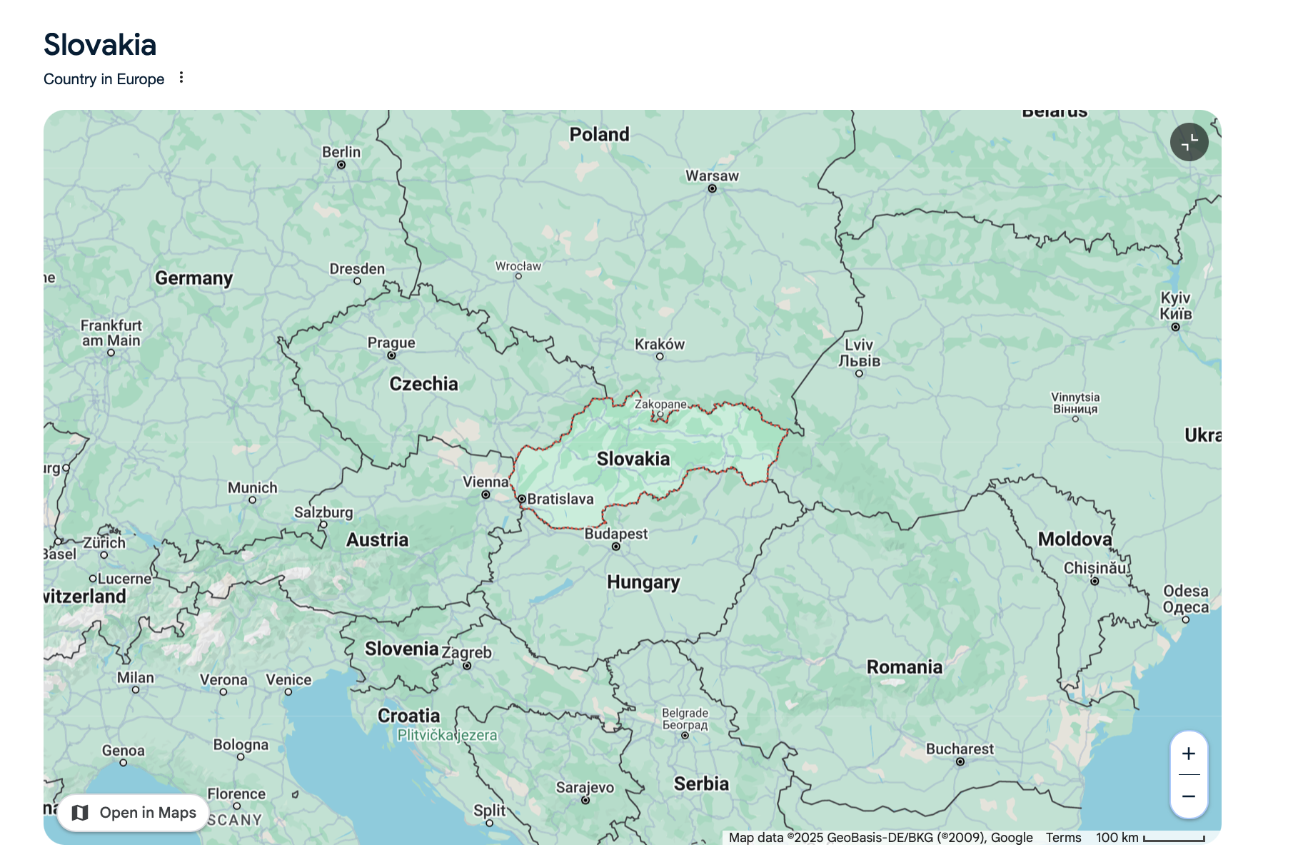 Hol található Szlovákia?
